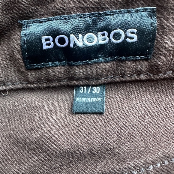 Bonobos Men’s Travel Jeans. Brown 31x30 tailored fit - Picture 3 of 5